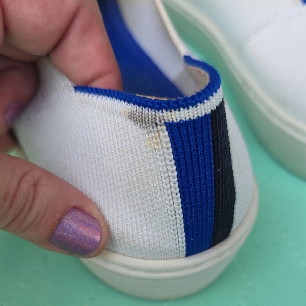 Rothy's Original Slip On Sneaker 7 White Clean Sustainable Recycled Comfort - Picture 6 of 10